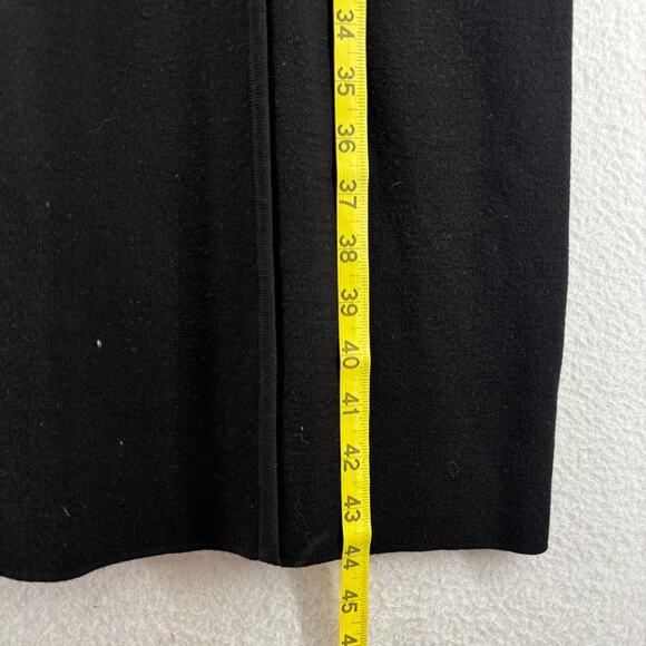 TALBOTS Dress X Sweater Knit Sleeveless Back Zip Scoop Neck Viscose Blend Black - Picture 12 of 13